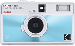 Kodak EKTAR H35N Film Camera Blauw - halfframe - halfkleinbeeld - vernieuwde versie van de EKTAR H35