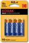 Kodak Max Alkaline Battery Aa Lr6 Blister * 4 | KODAK