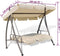 vidaXL Tuinschommelstoel met luifel 198x120x205 cm staal antraciet