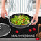 Koekenpan met deksel Non Stick Deep Saute Pan - Wok met extra handvat - 28 cm - Keramische coating - RVS - Inductie
