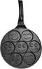 Koekenpan voor het bakken van 7 emoji pancakes - Omelet pan - Pannenkoeken pan - Met antiaanbaklaag - 26 cm - Zwart