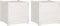 vidaXL - Plantenbakken - 2 - st - 40x40x40 - cm - massief - grenenhout - wit
