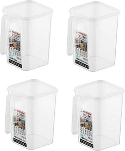 Koelkast opbergdoos - koelkast zijdeur voedsel - verse dozen bakken met handvat - voor fruit groenten - Home keuken organisator - Set van 4