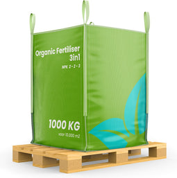 Koemestkorrels 3in1 (Bigbag 1000kg, 10.000m2) - Allround Organische Meststof - Koemest - Mestkorrels - Bodemverbeteraar - Gedroogde Koemestkorrels - Direct opneembare voeding - Lavameel Toevoeging - Langdurige Werking - Organifer