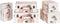 Kofferset 34,5 x 24,5 x 14 cm Blommor Canvas DMF (2 Onderdelen)