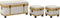 Kofferset DKD Home Decor Hout Polyester (80 x 42 x 42 cm)
