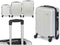 Kofferset Lichtgrijs Strepen 3 Onderdelen