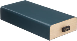 Koffie cup/capsule houder/dispenser lade bamboe hout/metaal blauw 30 capsules - Koffiecups ladekastje Nespresso/dolce Gusto