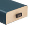 Koffie cup/capsule houder/dispenser lade bamboe hout/metaal blauw 30 capsules - Koffiecups ladekastje Nespresso/dolce Gusto