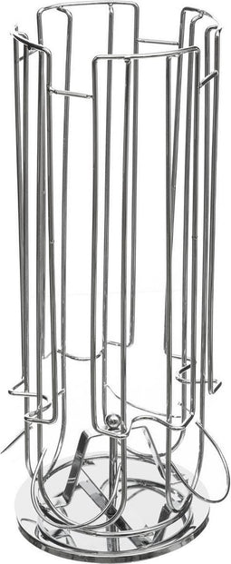 Koffie cup/capsule houder/dispenser zilver roterend 24 cups - Koffiecups houder/standaard - Metalen Dolce Gusto cuphouder