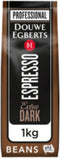 Koffie Douwe Egberts espresso bonen extra dark roast 1kg | 6 stuks