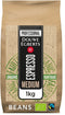 Koffie Douwe Egberts espresso bonen medium roast Organic en Fairtrade 1000gr