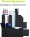 Koffie organizer - Met 2 laden en 10 vakken, Voor koffiecapsules, suikerzakjes, bekers, roerstaafjes, servetten of room - Koffie organizer, Thee organizer, Tafel organizer - Zwart - ACROPAQ