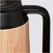 Koffie/thee thermoskan/isoleerkan 1 liter houtlook - Isoleerkannen voor warme / koude dranken