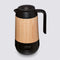 Koffie/thee thermoskan/isoleerkan 1 liter houtlook - Isoleerkannen voor warme / koude dranken