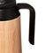Koffie/thee thermoskan/isoleerkan 1 liter houtlook - Isoleerkannen voor warme / koude dranken