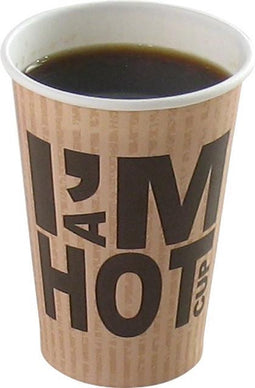 Koffiebeker I'M a HOT cup, karton met coating, 180cc, 93mm, 100 stuks