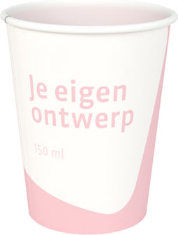 Koffiebeker | Je eigen ontwerp | Karton + PE | enkelwandig | 150ml | 6oz | 80mm | 1000 stuks