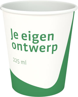 Koffiebeker - Je eigen ontwerp - Karton/PE - enkelwandig - 225ml - 8oz - 88mm - - 1000 stuks
