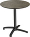 Tuintafel Zwart - Staal - X-Cross Rond - 70x70x74cm