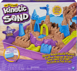 Kinetic Sand - Zandkasteel-speelset met 1,13 kg origineel kinetisch zand inclusief vormen en gereedschap - Sensorisch speelgoed