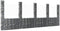 vidaXL - Schanskorf - U-vormig - met - 6 - palen - 620x20x200 - cm - ijzer