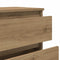 vidaXL - Dressoir - 60x35x70 - cm - bewerkt - hout - artisanaal - eikenkleur