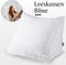 Bline Leeskussen Wit – Bookseat met Traagschuim – Leeskussen voor in Bed en Bank – Rugkussen met