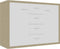 vidaXL - Dressoir - 88x30x65 - cm - bewerkt - hout - wit - en - sonoma - eikenkleurig