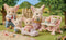 Sylvanian Families 5696 Familie woestijn vos- 4 fluweelzachte speelfiguren- duo kinderwagen - speelset