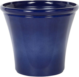 KOKKINO - Plantenbak - Blauw - 46 cm - Klei-vezelmengsel