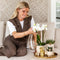 Kolibri Company | Gift set Luxury Living | Plantenset met witte Phalaenopsis Orchidee en Succulenten incl. keramieken sierpotten -