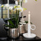 Kolibri Orchids | Witte Phalaenopsis orchidee Niagara Fall Pure Silk in zilverkleurige Luxury sierpot - Ø12cm