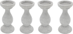 Kolony - Kandelaar - grijs - industrieel - beton - 20x9 cm , set van 4
