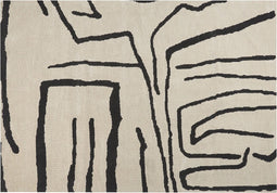 KOLPUR - Vloerkleed - Beige/Zwart - 160 x 230 cm - Polyester