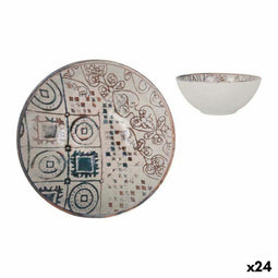 Kom La Mediterránea Grecia Porselein Blauw Bruin Ø 16 x 7 cm (24 Stuks)