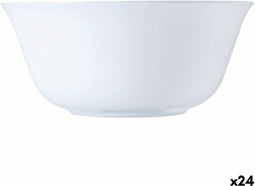 Kom Luminarc Carine Wit Glas (12 cm) (24 Stuks)