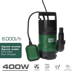 Koma Tools - Vuilwaterpomp - Dompelpomp - 400W - Blauw/Zwart