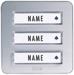 m-e modern-electronics 41082 Zender voor Draadloze deurbel Verlicht, Met naambord