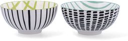 Kommenset Bidasoa Zigzag Multicolour Keramisch 15 x 15 x 7,3 cm (2 Onderdelen)