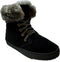 Warmbat Laarzen - Veterboots - Waterafstotend Suède - Zwart-Grijs - Maat 41