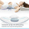 Konbanwa pillow Back Support Deluxe Lendenkussen Lende steun rol – Ergonomisch orthopedisch kussen – rug ondersteuningskussen – hoogte verstelbaar – rugkussen grijs en wit - Lichaamskussen voor ondersteuning van de lenden en onderrug