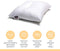Konbanwa pillow Hoofdkussen ergonomisch therapeutisch hypoallergeen voor zijslapers rugslapers en buikslapers - warmte en vocht regulerende vulling - goede ondersteuning helpt nekklachten voorkomen - 50 x 60 cm