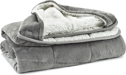 Konbanwa pillow Verzwaringsdeken – 4,5 kg – 127x152cm – Met capuchon – Grijs – Weighted blanket – Knuffeldeken – Anti stress deken – Zware deken