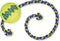 Kong Air Squeaker Bal Met Touw - M - 19.4 x 13.3 x 5.6 cm - Blauw