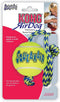 Kong Air Squeaker Bal Met Touw - M - 19.4 x 13.3 x 5.6 cm - Blauw