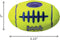 Kong Air Squeaker Football Small - Bal - 97 mm x 86 mm x 40 mm - Geel
