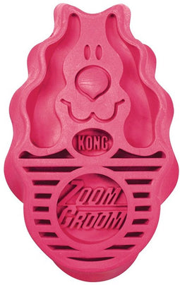 Kong Borstel Rubber Zoomgroom - Hondenvachtborstel - Roze per stuk