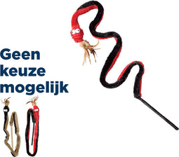 Kong cat snake teaser - Kattenkruid - 53cm x 9.5cm x 5cm - Rood/Zwart