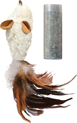 Kong Feather Muis Catnip - Kattenspeelgoed - 17 cm